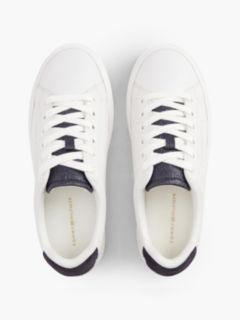TH Monogram Leather Platform Trainers — White 3