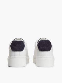 TH Monogram Leather Platform Trainers — White 4