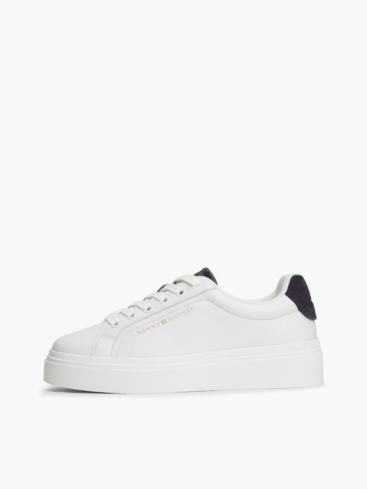 TH Monogram Leather Platform Trainers — White