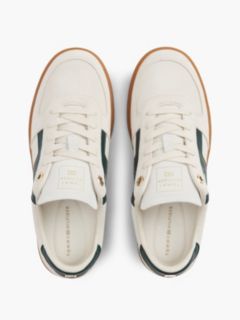 TH Tribeca Suede Mixed Texture Enamel Flag Trainers — Beige 3