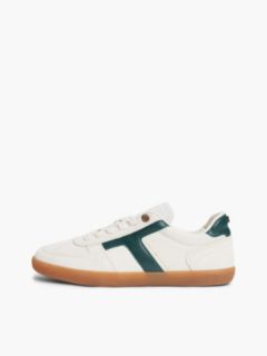 TH Tribeca Suede Mixed Texture Enamel Flag Trainers — Beige 7