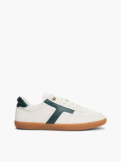 TH Tribeca Suede Mixed Texture Enamel Flag Trainers — Beige 1