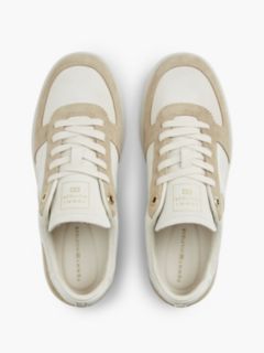 TH Tribeca Suede Mixed Texture Enamel Flag Trainers — Beige 3