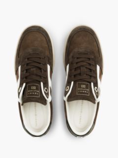 TH Tribeca Suede Mixed Texture Enamel Flag Trainers — Brown 3