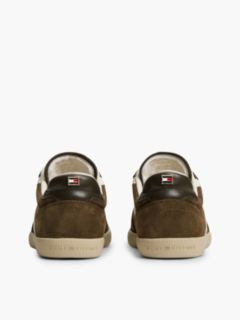 TH Tribeca Suede Mixed Texture Enamel Flag Trainers — Brown 4