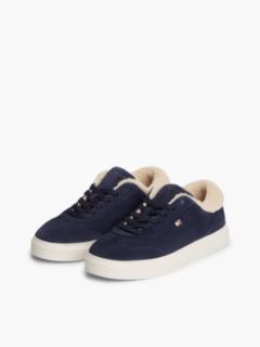 Leather Warm Lined Cupsole Trainers — Blue 2