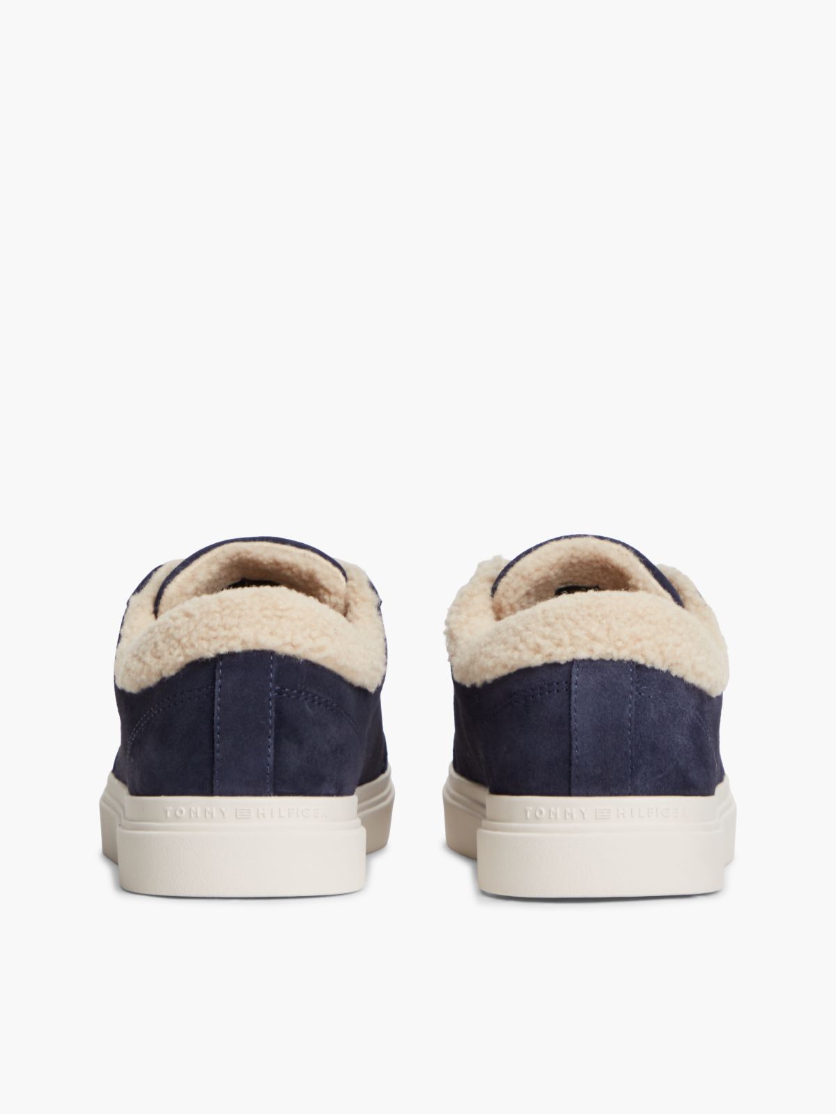 Leather Warm Lined Cupsole Trainers — Blue