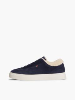 Leather Warm Lined Cupsole Trainers — Blue 7