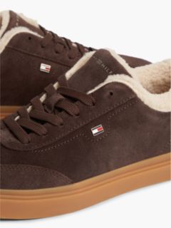 Leather Warm Lined Cupsole Trainers — Brown 6