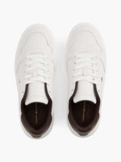 Lightweight Leather Court Trainers — Beige 3