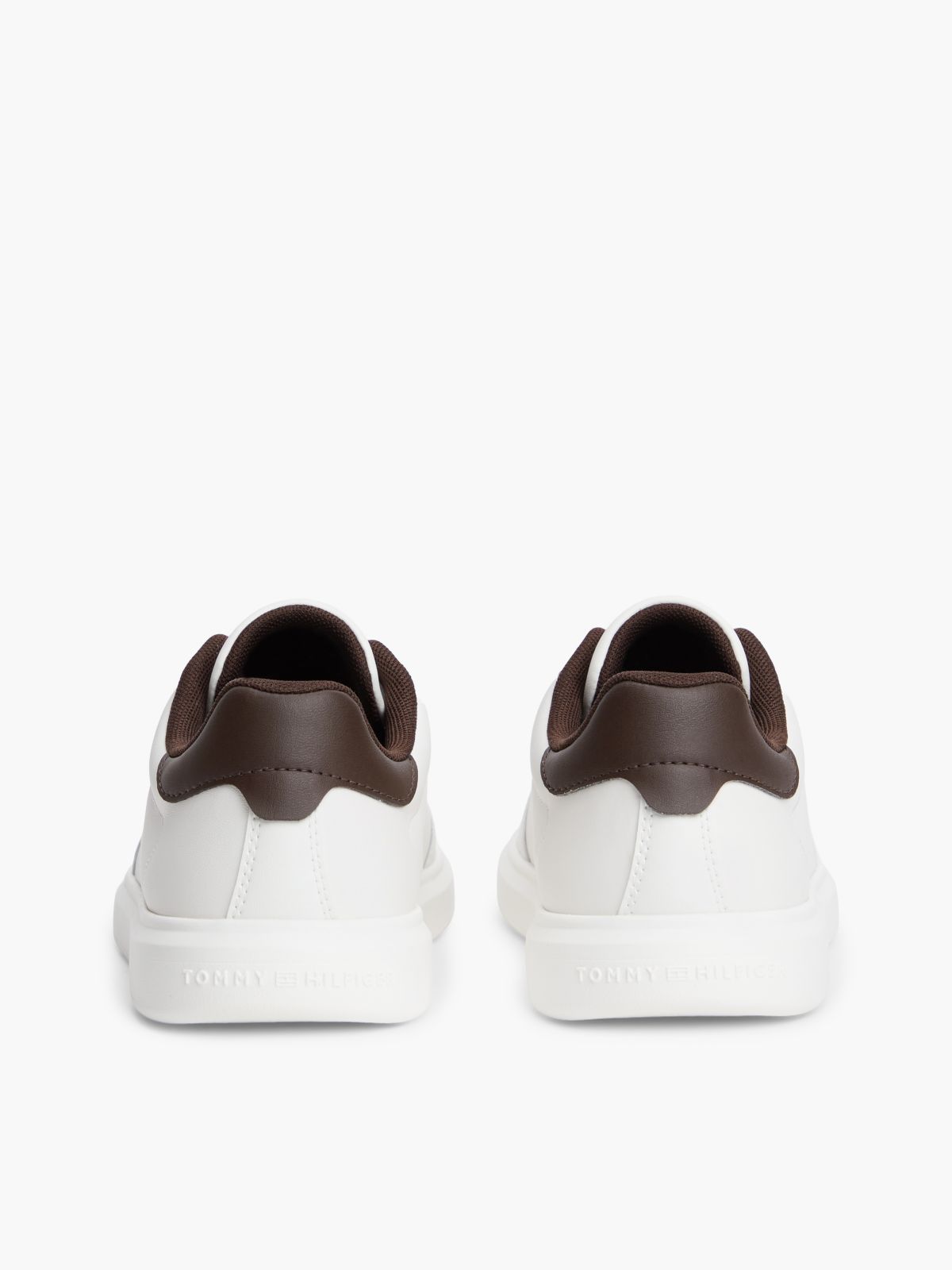 Lightweight Leather Court Trainers — Beige