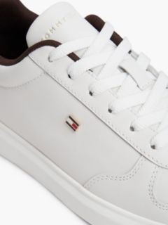 Lightweight Leather Court Trainers — Beige 6