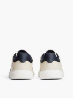 Lightweight Leather Court Trainers — Beige 4