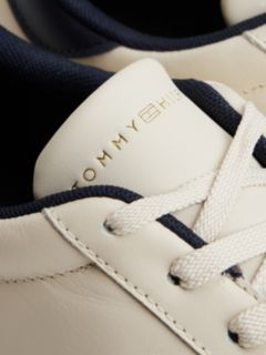 Lightweight Leather Court Trainers — Beige 6