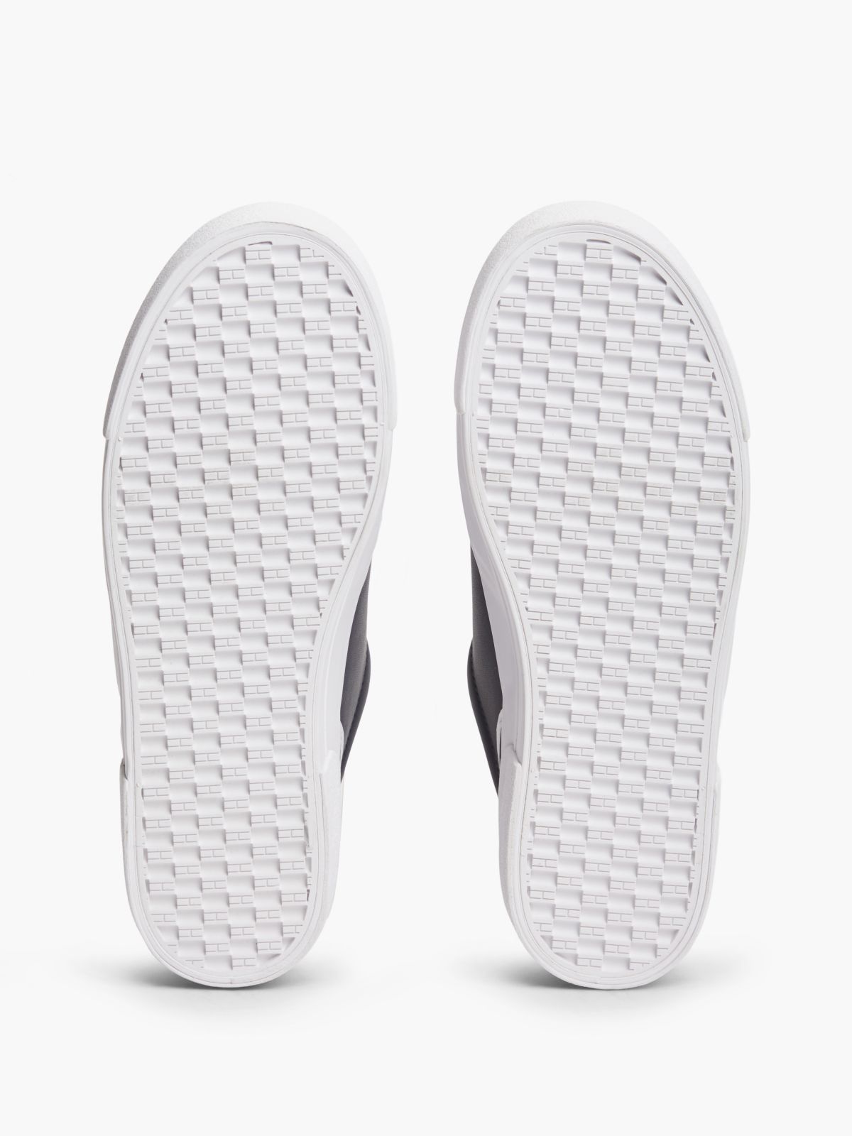 Leather Global Stripe Platform Trainers — Blue