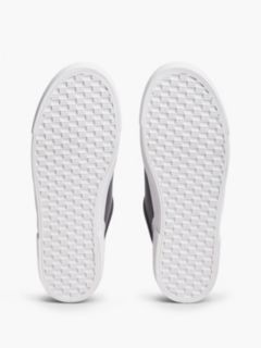 Leather Global Stripe Platform Trainers — Blue 5