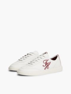 Hilfiger Icon Leather Court Trainers — Beige 2