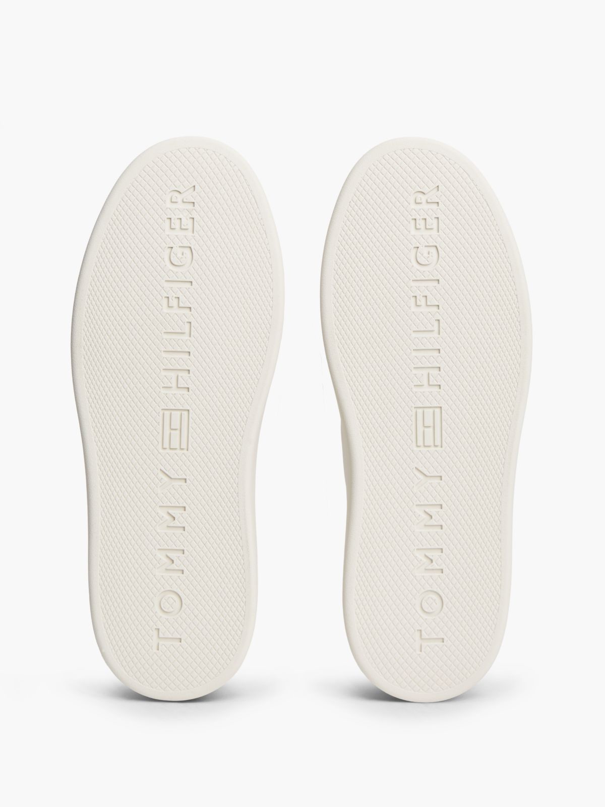 Hilfiger Icon Leather Court Trainers — Beige