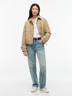 beige hilfiger icon leather court trainers for women tommy hilfiger