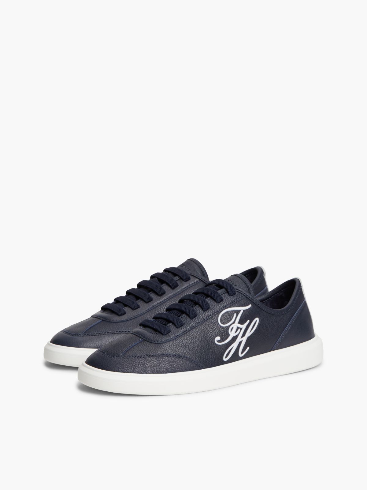Hilfiger Icon Leather Court Trainers — Blue
