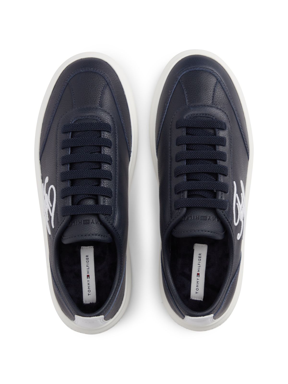 Hilfiger Icon Leather Court Trainers — Blue
