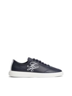 Hilfiger Icon Leather Court Trainers — Blue 1