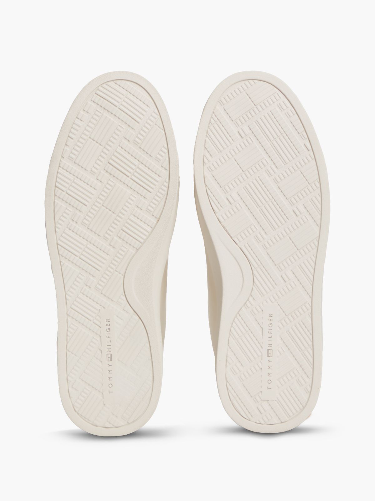 Leather Contrast Heel Cupsole Trainers — Red