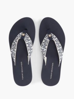 TH Monogram Webbing Strap Flip-Flops — Blue 3