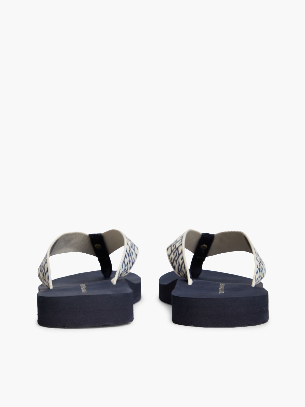TH Monogram Webbing Strap Flip-Flops — Blue