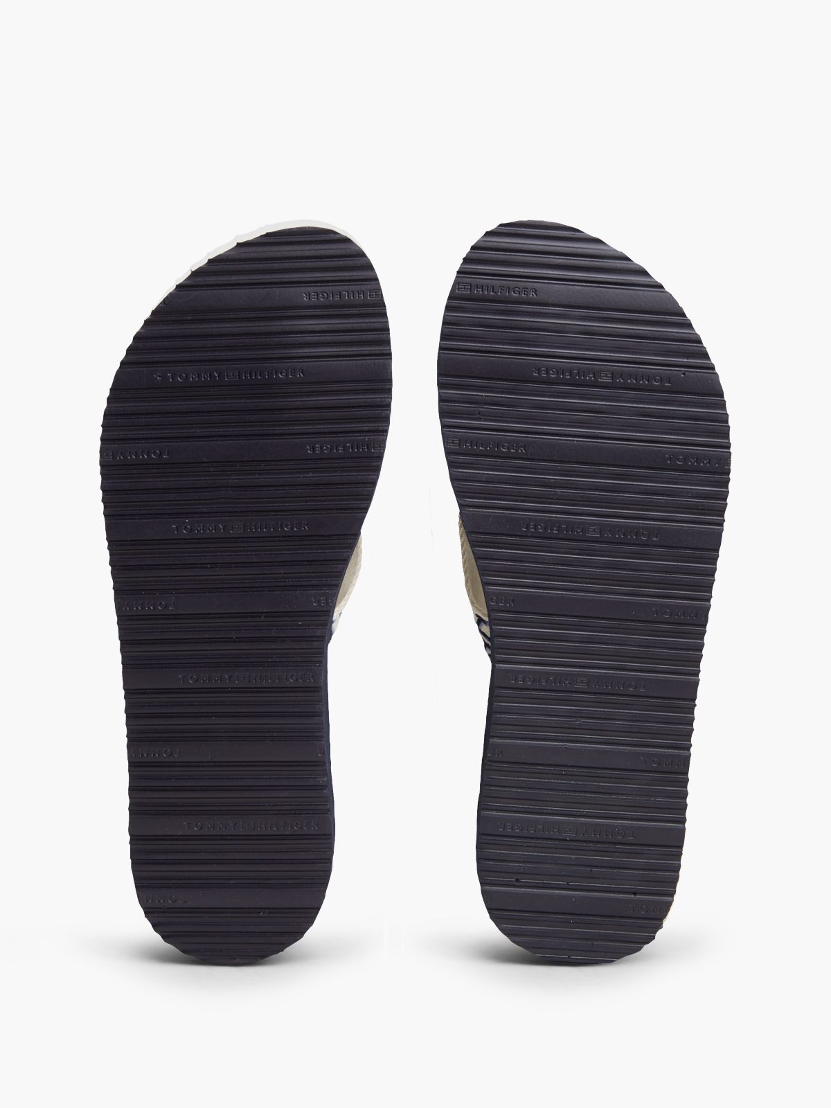 TH Monogram Webbing Strap Flip-Flops — Blue