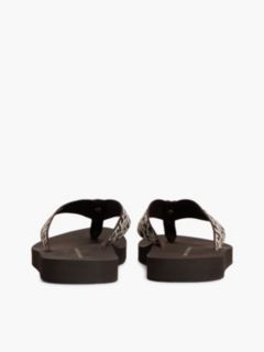 TH Monogram Webbing Strap Flip-Flops — Brown 4