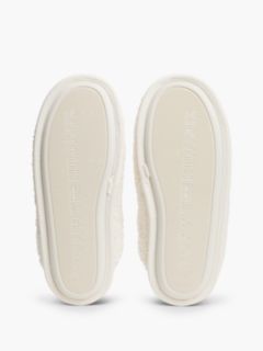 TH Monogram Faux Fur Slippers — Beige 5