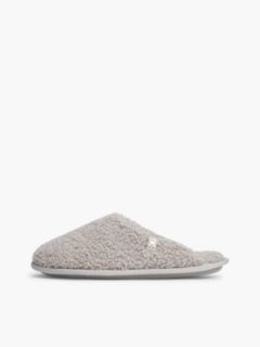 TH Monogram Faux Fur Slippers — Grey 7