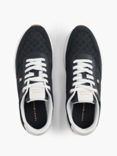 TH Monogram Plaque Suede Trainers — Blue 3
