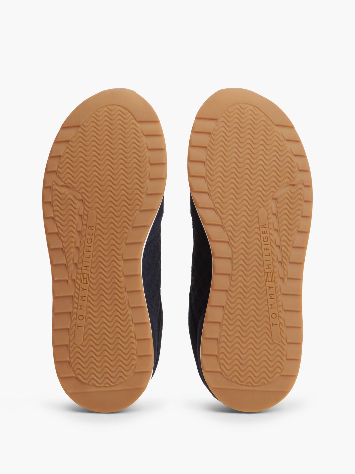 TH Monogram Plaque Suede Trainers — Blue