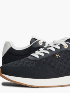 TH Monogram Plaque Suede Trainers — Blue 6