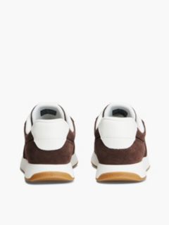TH Monogram Plaque Suede Trainers — Brown 4