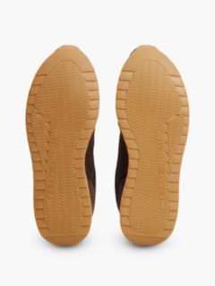 TH Monogram Plaque Suede Trainers — Brown 5