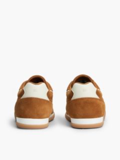 Suede Vintage Low Profile Trainers — Brown 4