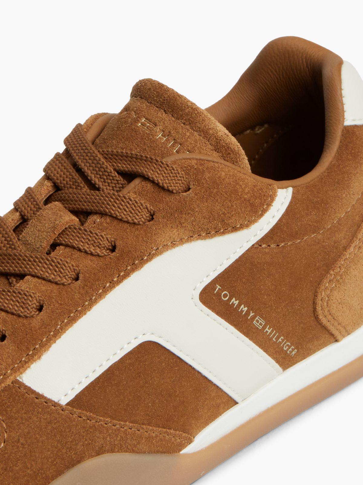 Suede Vintage Low Profile Trainers — Brown