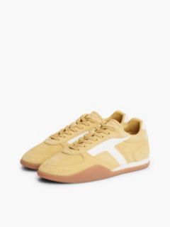 Suede Vintage Low Profile Trainers — Gold 2