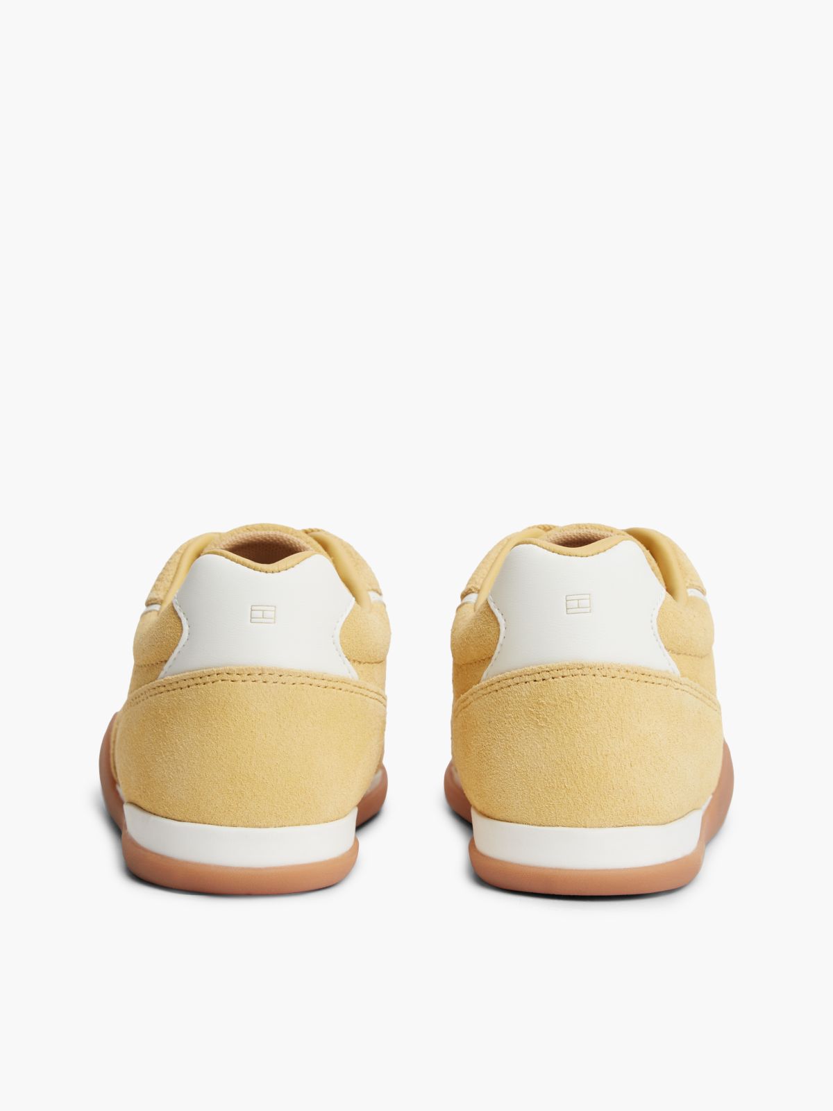 Suede Vintage Low Profile Trainers — Gold
