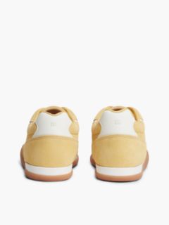 Suede Vintage Low Profile Trainers — Gold 4