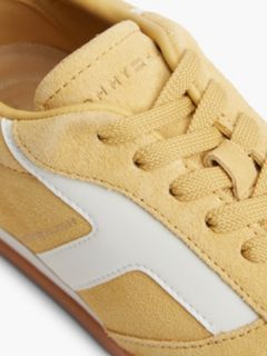 Suede Vintage Low Profile Trainers — Gold 6
