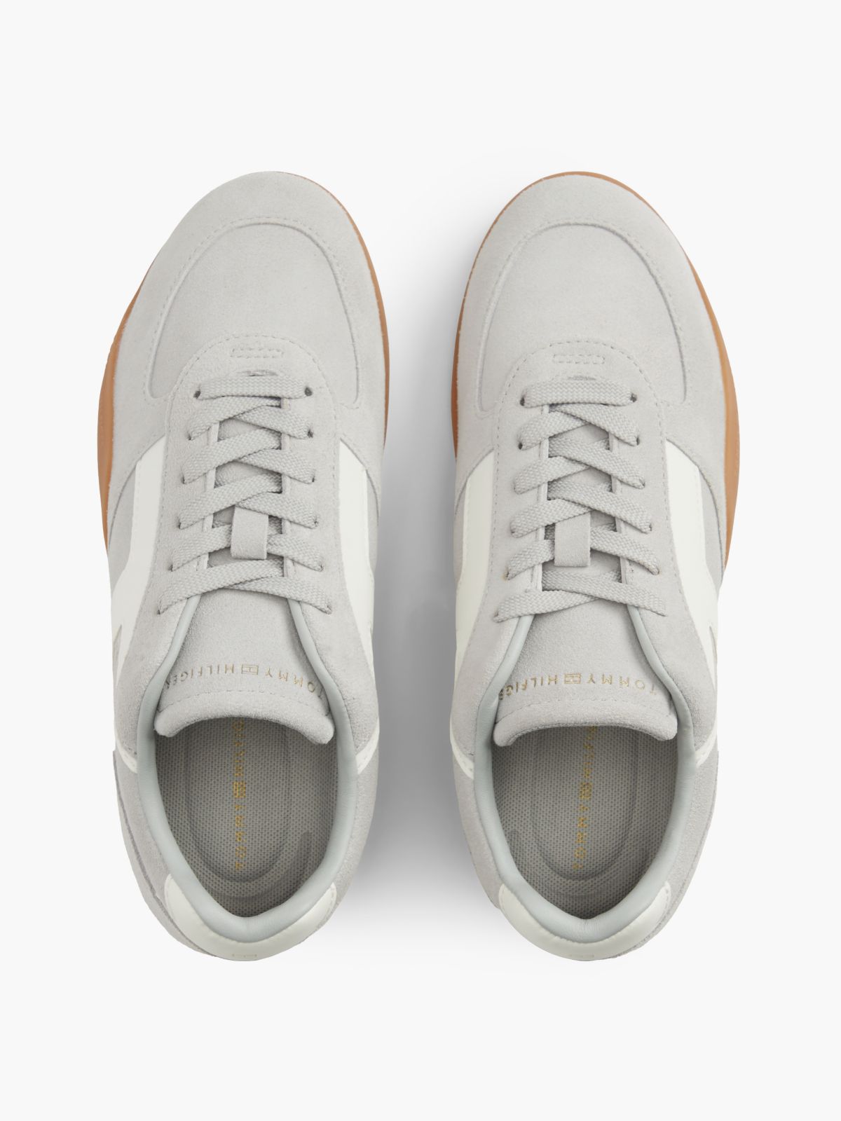 Suede Vintage Low Profile Trainers — Grey