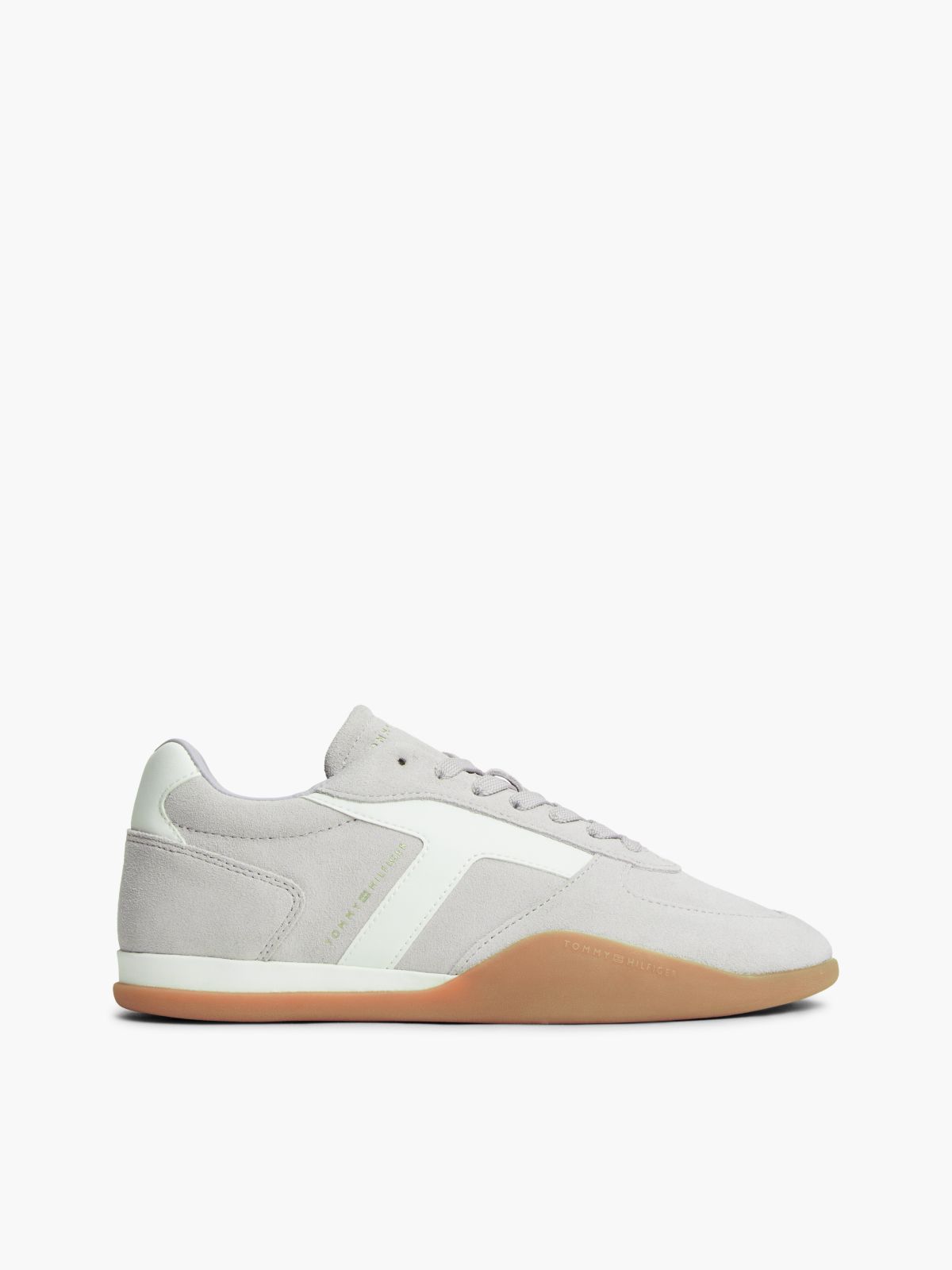 Suede Vintage Low Profile Trainers — Grey