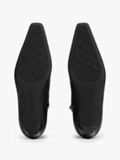 Kitten Heel Leather Ankle Boots — Black 5