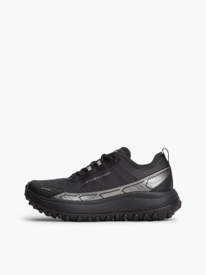 black outdoor waterproof reflective trainers for women tommy hilfiger