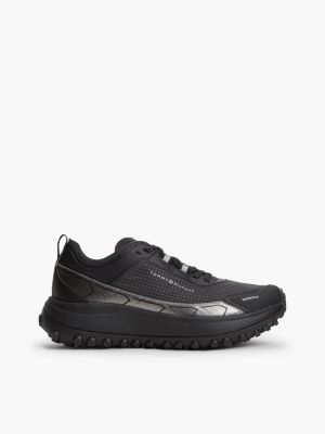 black outdoor waterproof reflective trainers for women tommy hilfiger