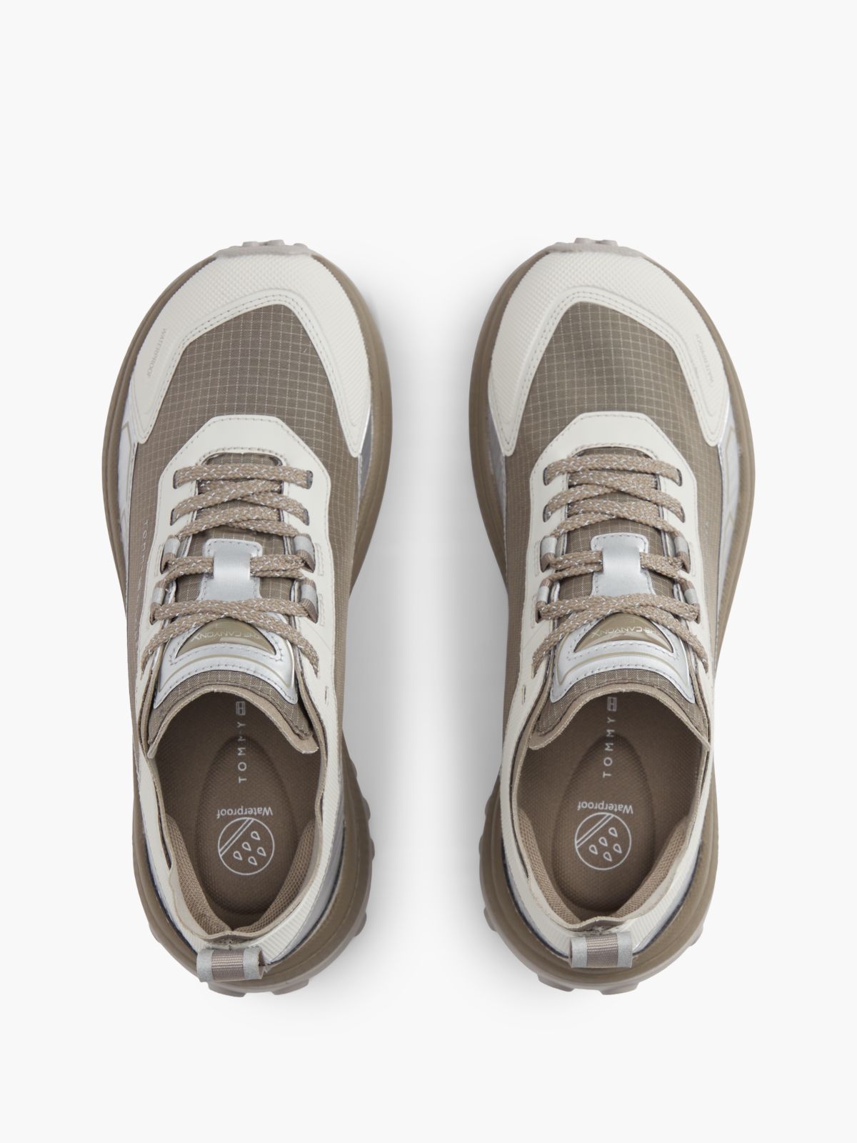 The Canyon Waterproof Reflective Trainers — Beige